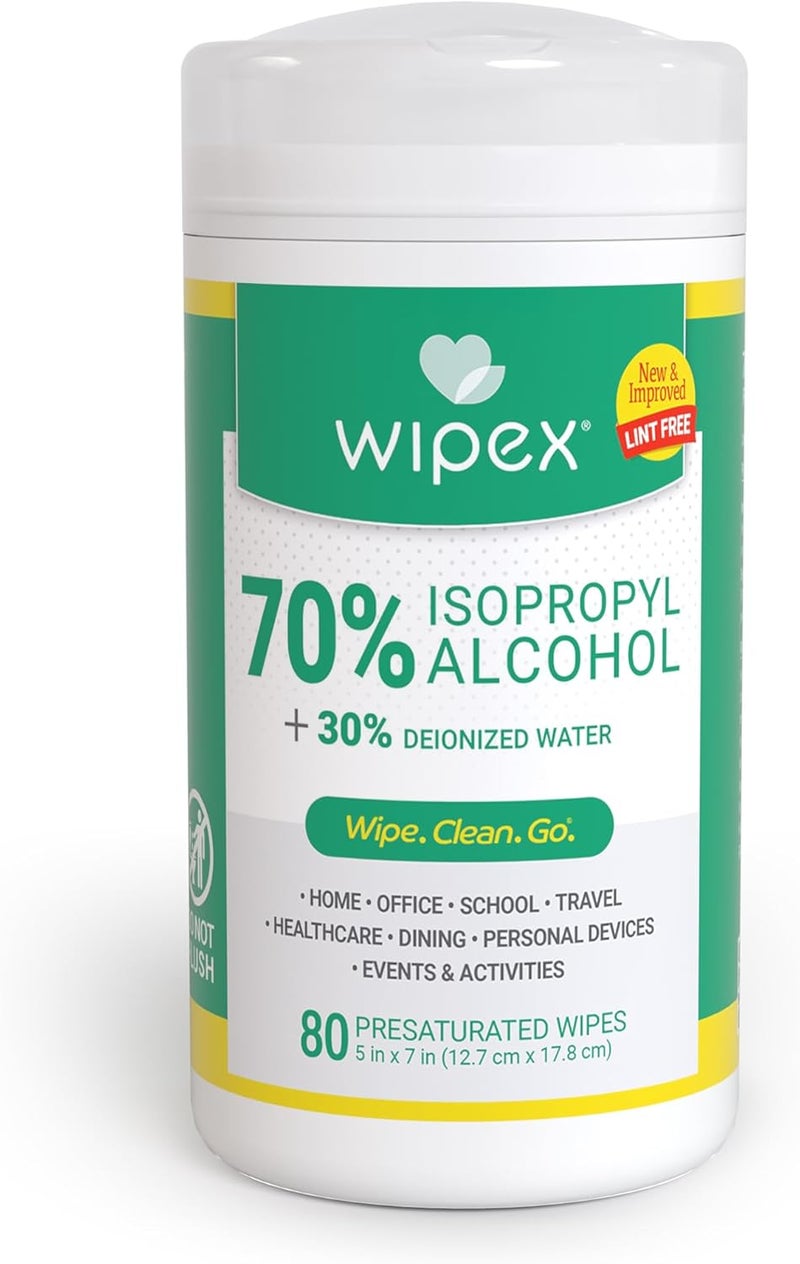 Wipex Alcohol Wipes for Electronics - Tech Wipes (80 Count (Pack of 1)) - Image 1
